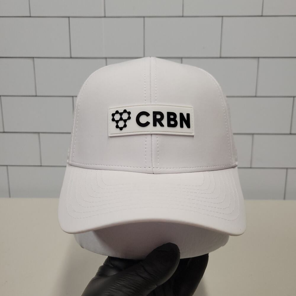 CRBN Pickleball Performance Hat White Adjustable Snapback Athletic Cap